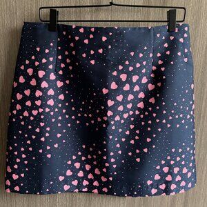 Lilly Pulitzer navy and pink heart skirt